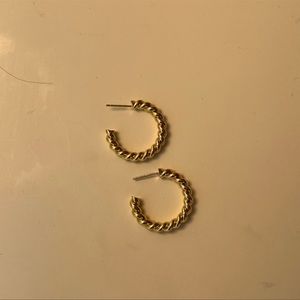 Gold Filled Twisted Hoop Earrings
